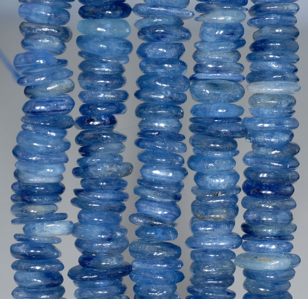 8-10MM Kyanite Gemstone Rondelle Slice Loose Beads 15.5 inch Full Strand (80003248-A3)