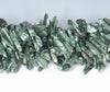 10-20MM Seraphinite Gemstone Stick Pebble Chip Loose Beads 7.5 inch (80003252-A3)