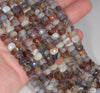 10X7-9X4MM Bostwana Agate Gemstone Faceted Rondelle Loose Beads 7.5 inch Half Strand (80003258 H-A61)