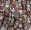 10X7-9X4MM Bostwana Agate Gemstone Faceted Rondelle Loose Beads 7.5 inch Half Strand (80003258 H-A61)