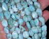 11x9MM Larimar Gemstone Grade AA Pebble Nugget Granule Loose Beads 15.5 inch Full Strand (80003264-A1)