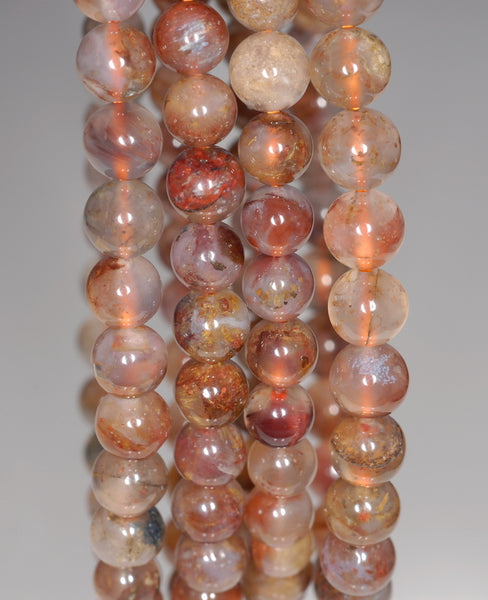 5-6MM Red Brown Pietersite Gemstone Grade AB Round Loose Beads 7 inch Half Strand (80003265-A84)