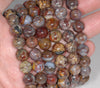 7-8MM Red Brown Pietersite Gemstone Grade AB Round Loose Beads 7.5 inch Half Strand (80003266-A84)