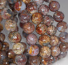 7-8MM Red Brown Pietersite Gemstone Grade AB Round Loose Beads 7.5 inch Half Strand (80003266-A84)