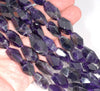 20X11-15X9MM Dark Purple Amethyst Gemstone Faceted Nugget Loose Beads 7.5 inch Half Strand (80003280-B90)