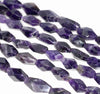 20X11-15X9MM Dark Purple Amethyst Gemstone Faceted Nugget Loose Beads 7.5 inch Half Strand (80003280-B90)