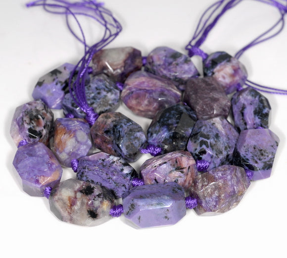 18X13MM Chaorite Gemstone Faceted Nugget Loose Beads 7.5 inch Half Strand (80003282-B90)