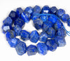 18X14-16X12MM Lapis Lazuli Gemstone Faceted Nugget Loose Beads 7.5 inch Half Strand (80003285-B90)