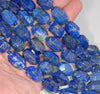 18X12-16X12MM Lapis Lazuli Gemstone Faceted Nugget Loose Beads 7.5 inch Half Strand (80003286-B90)