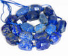 18X12-16X12MM Lapis Lazuli Gemstone Faceted Nugget Loose Beads 7.5 inch Half Strand (80003286-B90)