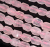 18X13MM Rose Quartz Gemstone Grade AA Faceted Nugget Loose Beads 7 inch Half Strand (80003289-B90)