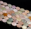 8X10MM Morganite Gemstone Faceted Oval Loose Beads 15.5 inch Full Strand (80003293-B92)