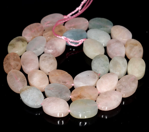 8X10MM Morganite Gemstone Faceted Oval Loose Beads 15.5 inch Full Strand (80003293-B92)