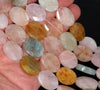 20X15MM Morganite Gemstone Faceted Oval Loose Beads 8 inch Half Strand (80003296-B92)