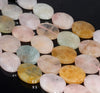 20X15MM Morganite Gemstone Faceted Oval Loose Beads 8 inch Half Strand (80003296-B92)