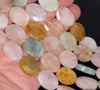 20X15MM Morganite Gemstone Faceted Oval Loose Beads 8 inch Half Strand (80003297-B92)