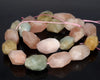 22X15-20X14MM Morganite Gemstone Faceted Nugget Loose Beads 7.5 inch Half Strand (80003299-B92)