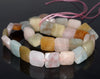 8-9MM Morganite Gemstone Faceted Square Loose Beads 16 inch Full Strand (80003301-B92)