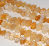 20X14-15X9MM Citrine Gemstone Faceted Nugget Loose Beads 7.5 inch Half Strand (80003310-B91)