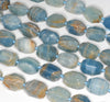 20X15-16X10MM Blue Calcite Gemstone Faceted Nugget Loose Beads 7.5 inch Half Strand (80003315-B91)