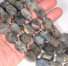 18X14MM Labradorite Gemstone Faceted Nugget Loose Beads 7.5 inch Half Strand (80003320-B91)