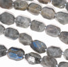 18X14MM Labradorite Gemstone Faceted Nugget Loose Beads 7.5 inch Half Strand (80003320-B91)