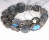 18X14MM Labradorite Gemstone Faceted Nugget Loose Beads 7.5 inch Half Strand (80003320-B91)