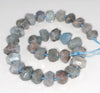 17X12-14X10MM Aquamarine Gemstone Faceted Nugget Loose Beads 7.5 inch Half Strand (80003322-B91)