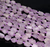 12X10-9X7MM Kunzite Gemstone Grade AAA Rough Nugget Pebble Loose Beads 16 inch Full Strand (80003324-B89)