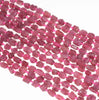 8X6-6X4MM Rubellite Gemstone Grade AAA Rough Nugget Pebble Loose Beads 8 inch Half Strand (80003325 H-B89)