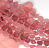 14X12-10X7MM Strawberry Lepidocrocite Quartz Gemstone Grade AAA Rough Nugget Pebble Loose Beads 16.5 inch Full Strand (80003326-B89)