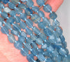 9X6MM Blue Calcite Gemstone Grade AAA Faceted Nugget Loose Beads 8 inch Half Strand (80003329-B89)