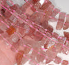 32X8-9X7MM Strawberry Lepidocrocite Quartz Gemstone Grade AA Stick Slice Loose Beads 8 inch Half Strand (80003334-B89)