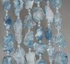 21X20-16X12MM Aquamarine Gemstone Grade AA Rough Nugget Pebble Loose Beads 7.5 inch Half Strand (80003337-B89)