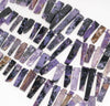 38X10-14X6MM Chaorite Gemstone Grade A Graduated Stick Loose Beads 16 inch Full Strand (80003341-B88)