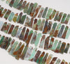 40X8-17X7MM Chrysoprase Gemstone Graduated Stick Loose Beads 16.5 inch Full Strand (80003343-B88)