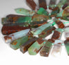 40X8-17X7MM Chrysoprase Gemstone Graduated Stick Loose Beads 16.5 inch Full Strand (80003343-B88)