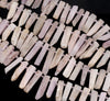 41X11-15X8MM Pink Kunzite Gemstone Grade A Graduated Stick Loose Beads 15.5 inch Full Strand (80003351-B88)