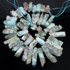 42X12-16X12MM Larimar Gemstone Graduated Stick Loose Beads 15 inch Full Strand (80003354-B86)