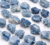 24X22-22X15MM Blue Aquamarine Gemstone Grade AAA Rough Nugget Loose Beads 7.5 inch Half Strand (80003356-B86)