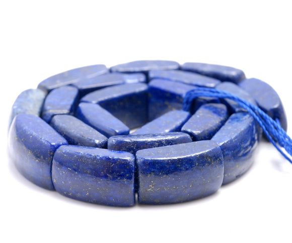 20X12-18X10MM Natural Lapis Lazuli Gemstone Grade A Double Drill Bracelet Loose Beads 7.5 inch Half Strand (80003361-B86)