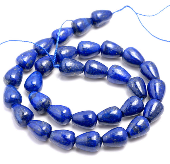 14X10MM Natural Lapis Lazuli Gemstone Grade A Teardrop Loose Beads 7.5 inch Half Strand (80003362-B86)