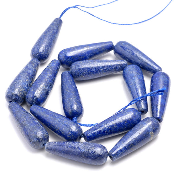 30X10MM Natural Lapis Lazuli Gemstone Grade A Teardrop Loose Beads 8 inch Half Strand (80003363-B86)