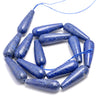 30X10MM Natural Lapis Lazuli Gemstone Grade A Teardrop Loose Beads 8 inch Half Strand (80003363-B86)