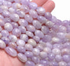 18X14-14X11MM Smooth Lavender Amethyst Gemstone Grade A Pebble Loose Beads 15.5 inch Full Strand (80003368-B87)