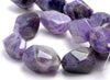 33X24-22X20MM Amethyst Gemstone Faceted Nugget Loose Beads (80003375-B87)