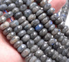 12-13MM Black Labradorite Gemstone Grade A Faceted Rondelle Loose Beads 7.5 inch Half Strand (80003382-B85)