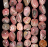 8-9MM Rhodochrosite Gemstone Pebble Nugget Granule Loose Beads 15.5 inch Full Strand (80003392-A61)