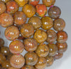 11MM Natural Golden Brown Agate Gemstone Grade AAA Round Loose Beads 7 inch Half Strand (80003413-A83)