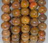 11MM Natural Golden Brown Agate Gemstone Grade AAA Round Loose Beads 7 inch Half Strand (80003413-A83)